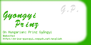 gyongyi prinz business card